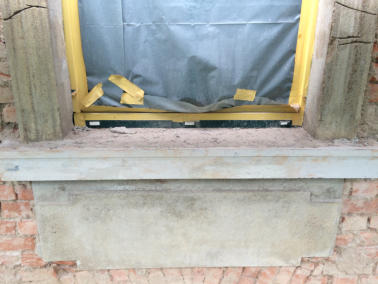 Restaurierte Fensterbank